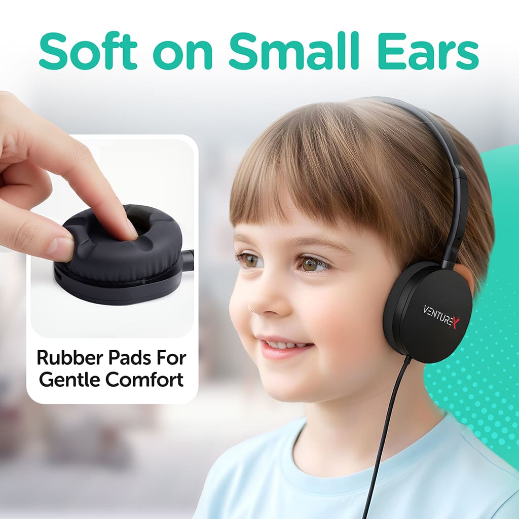 VentureX K22 Kids Learning Computer Headset with 3.5mm Audio Jack