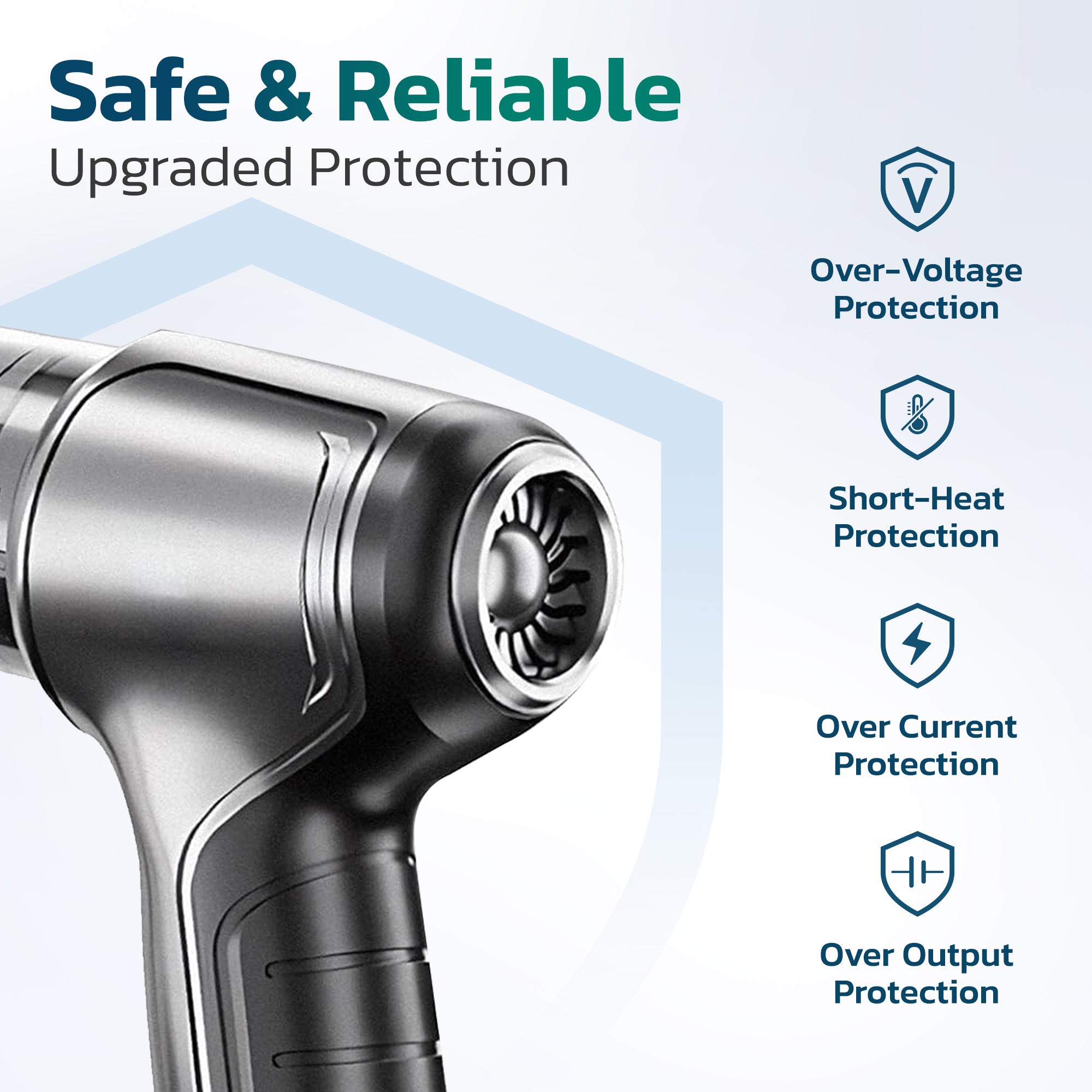 Purely C105, 90W, 90,000 RPM Small Portable Vacuum and Can-less Air Duster with Bag, Black