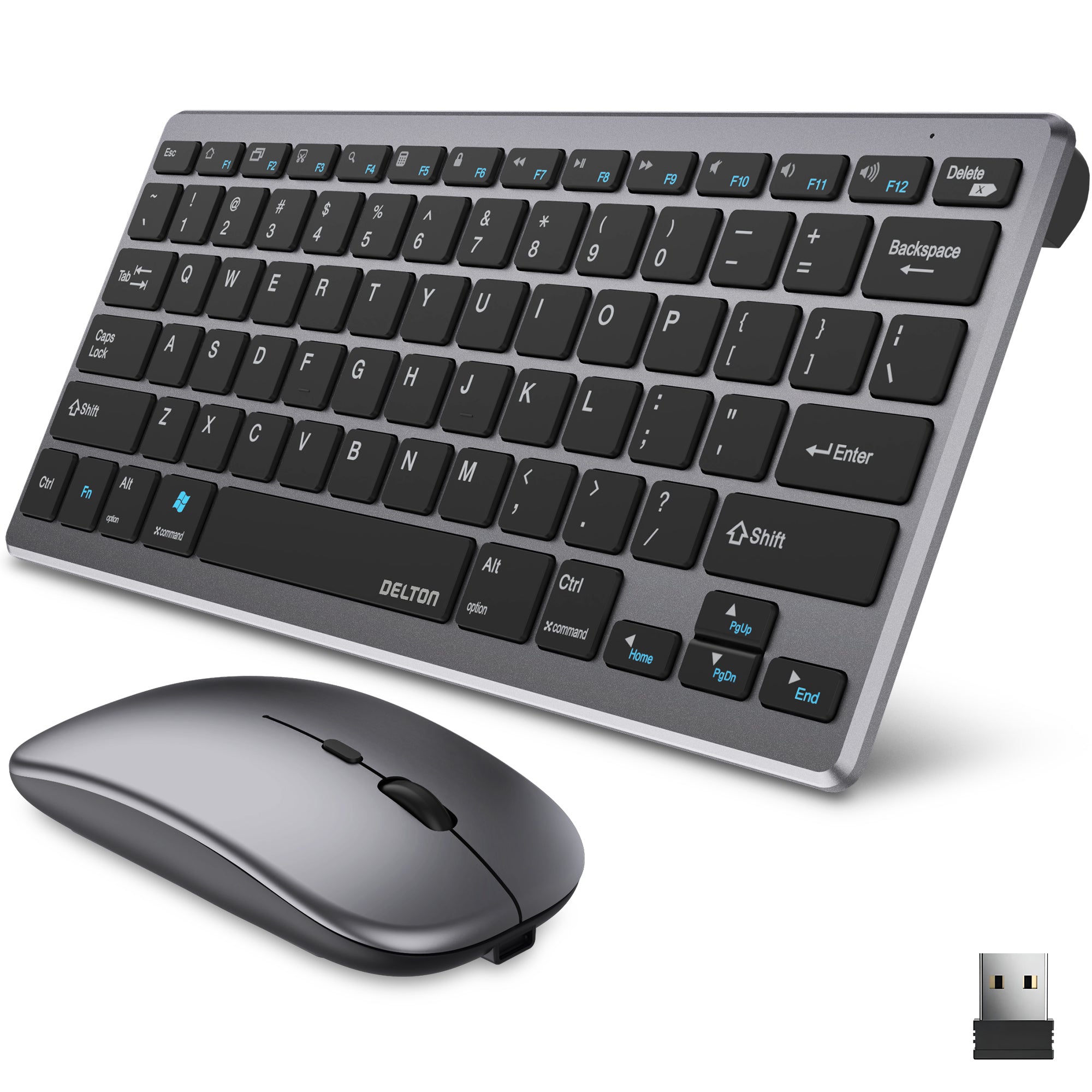 Delton KB35 Wireless Mini Keyboard and Mouse Combo