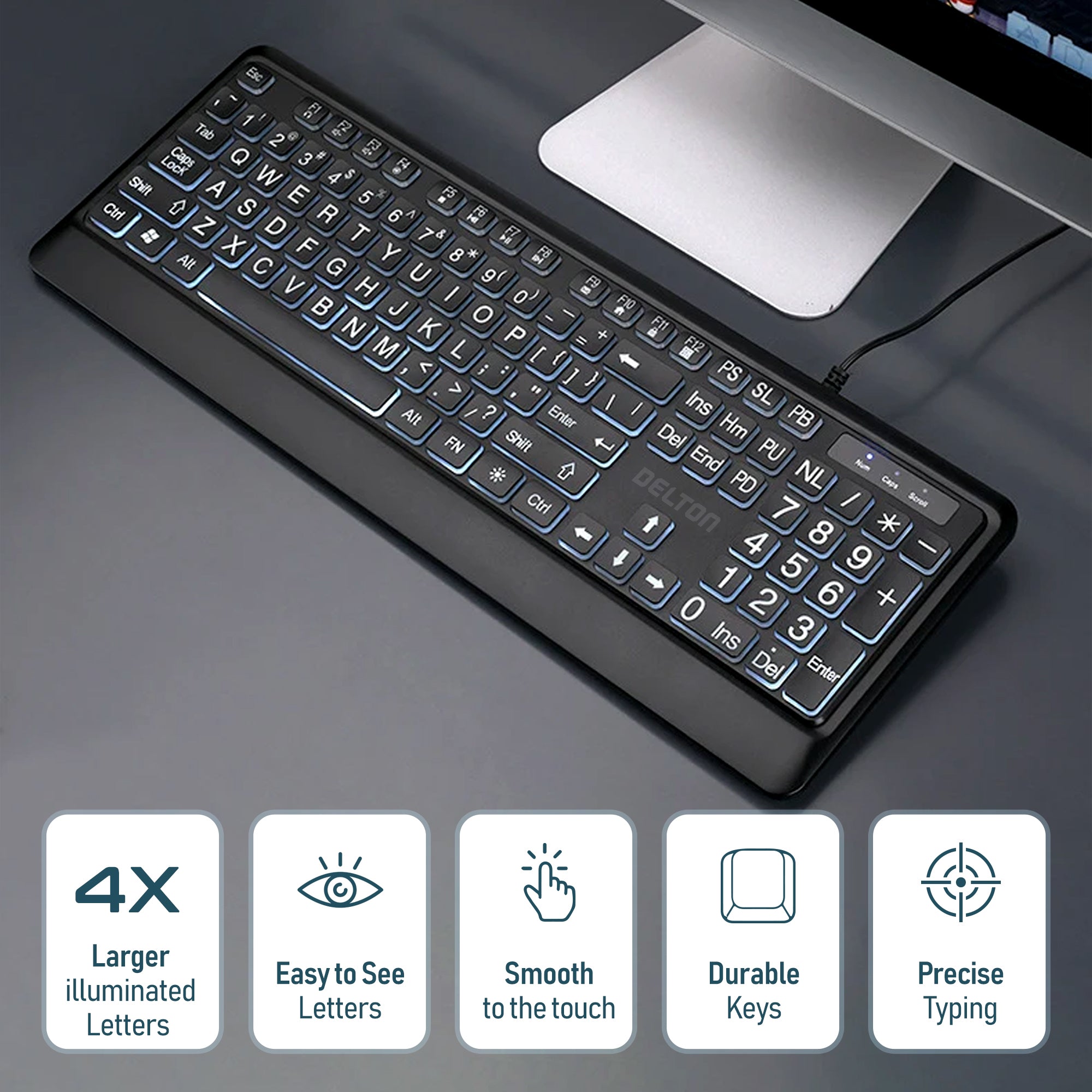 Delton KB20 Big Button USB Keyboard