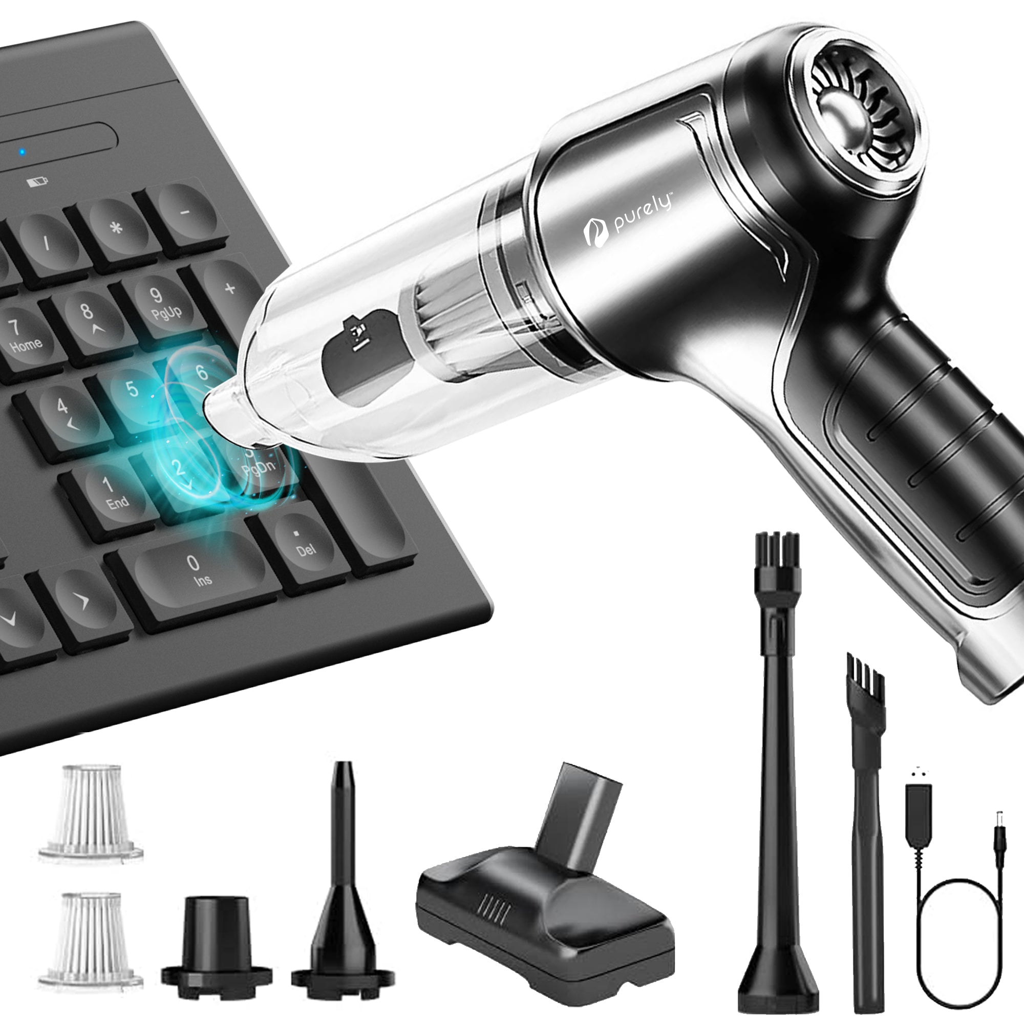 Purely C105 Wireless Keyboard Vacuum