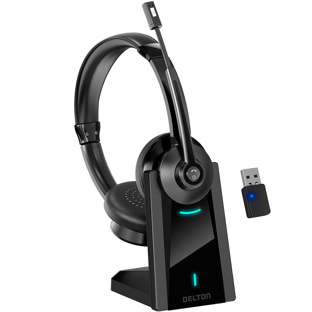 Delton 35X Wireless Noise-Canceling Computer Headset with Charging Dock