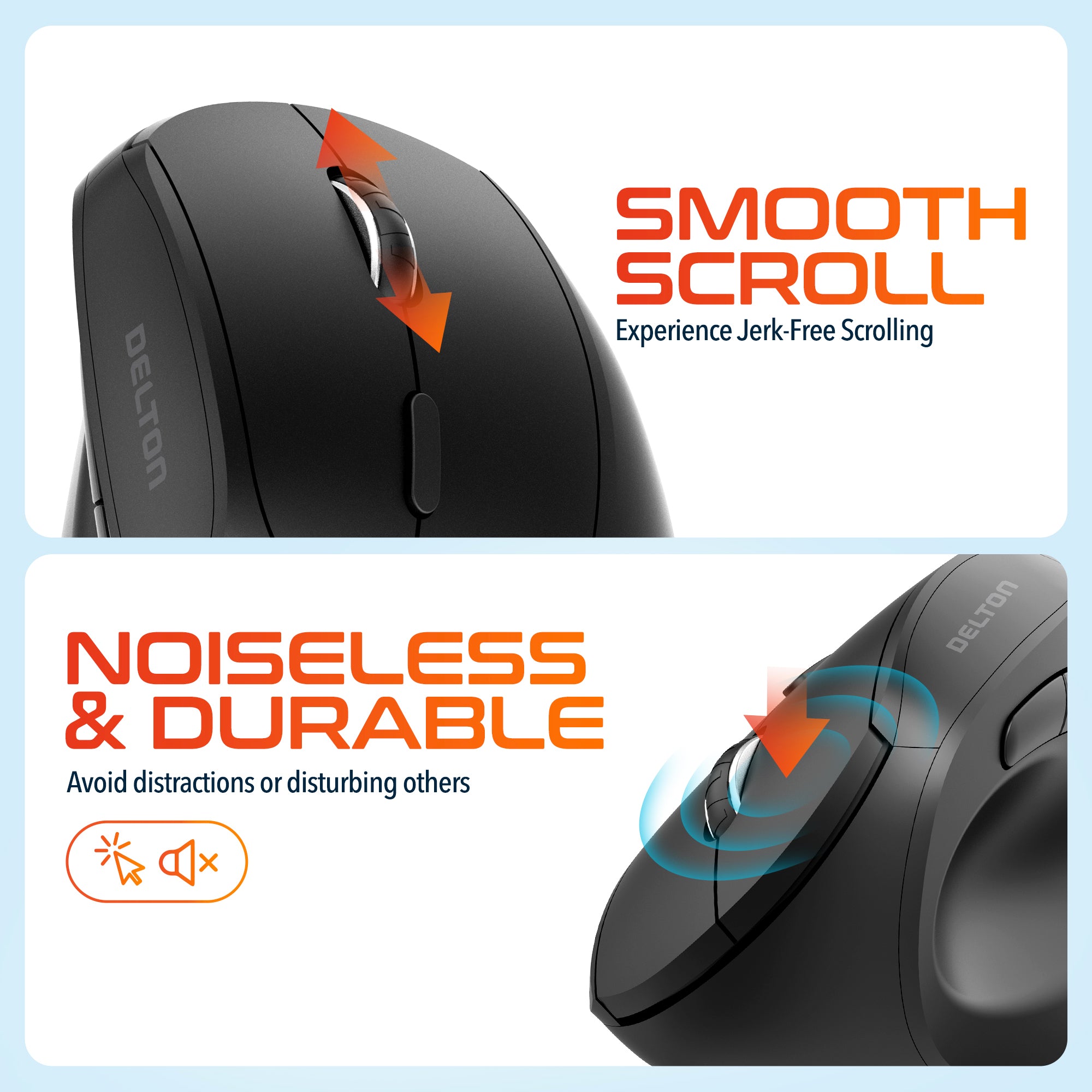 Delton S12 Pro Ergonomic Wireless Mouse