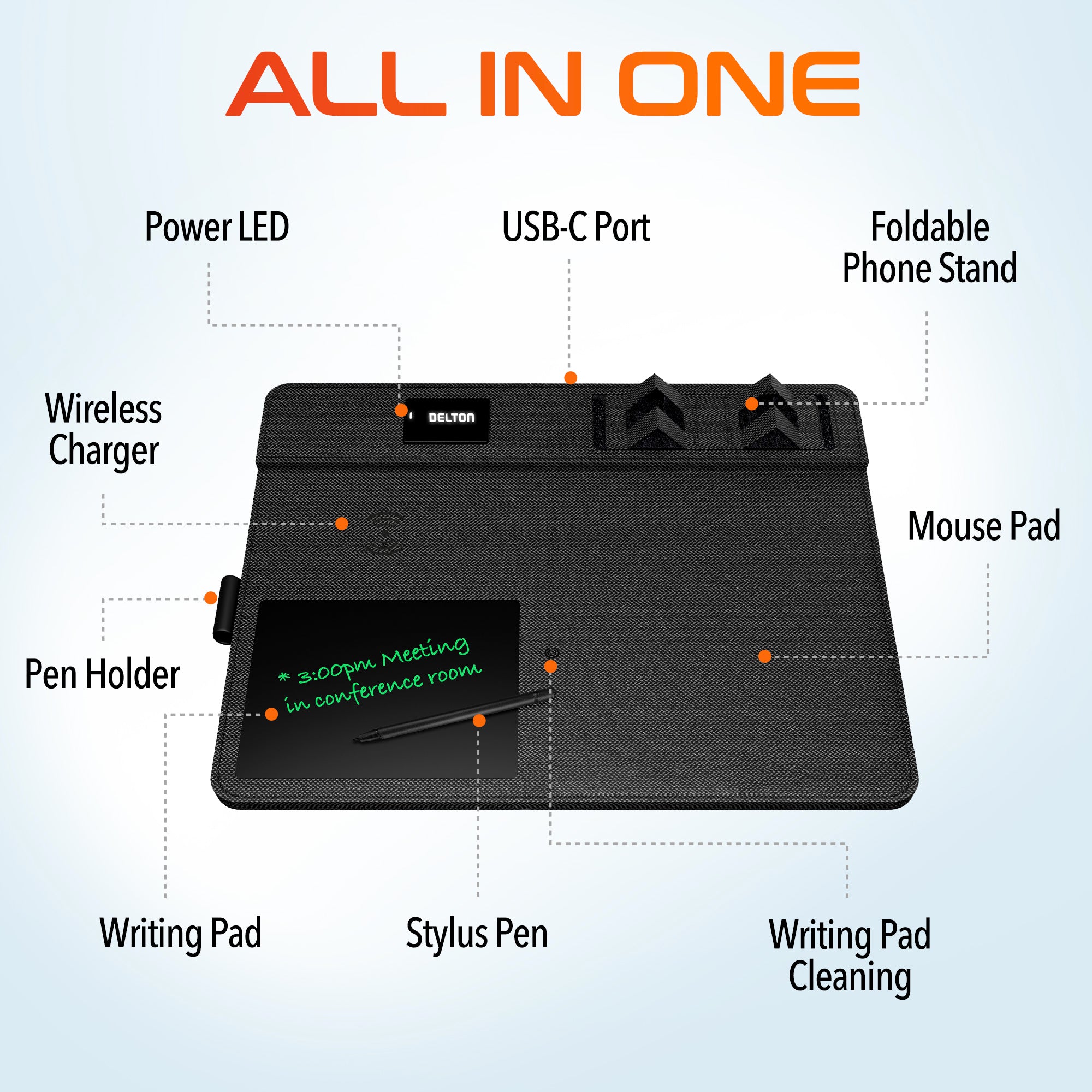 Delton S8/D101 Wireless Mouse and Non-Skid Mouse Pad