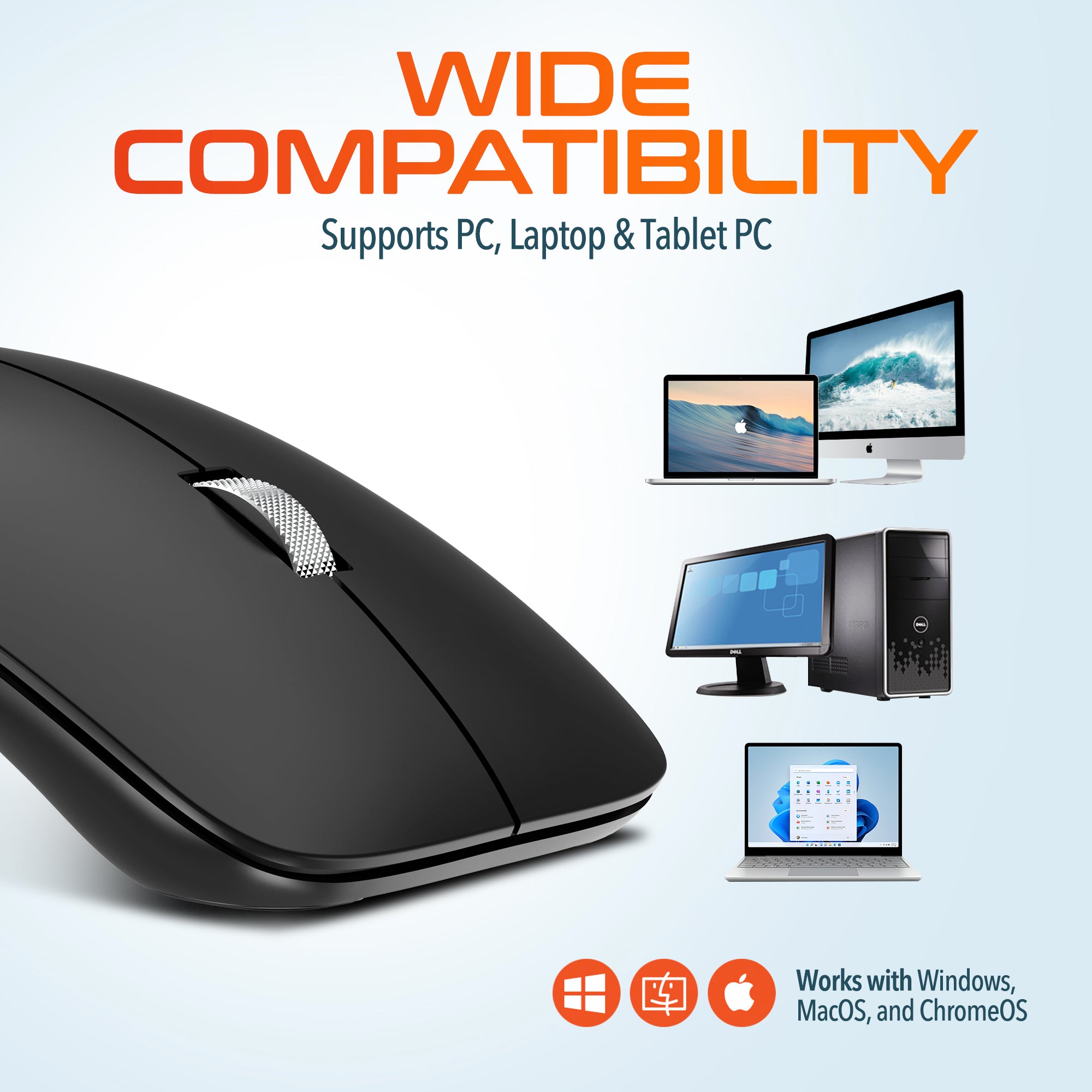 Delton S10 Curved Wireless Ergonomic Mouse