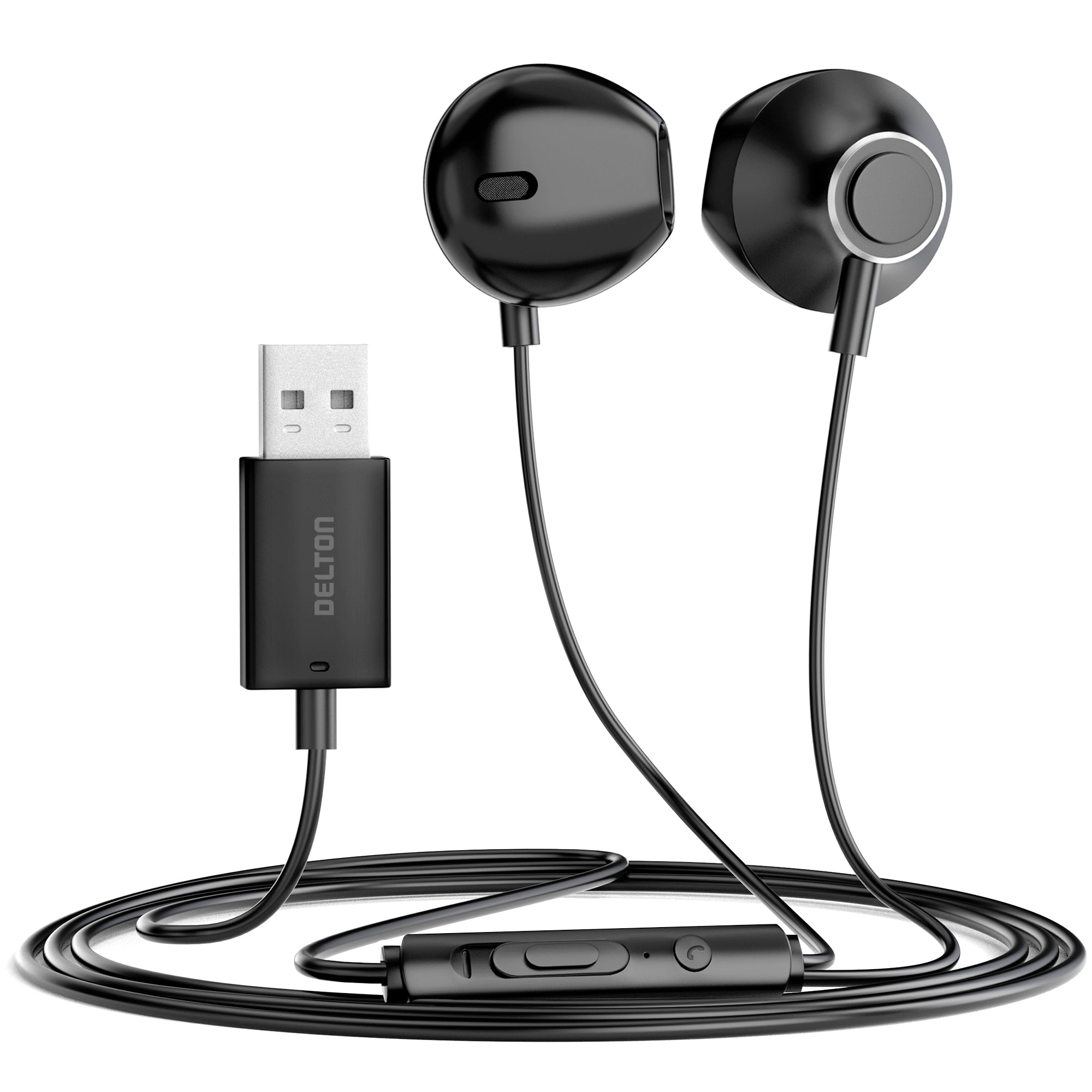 Delton 10E Stereo In-Ear USB Computer Headset