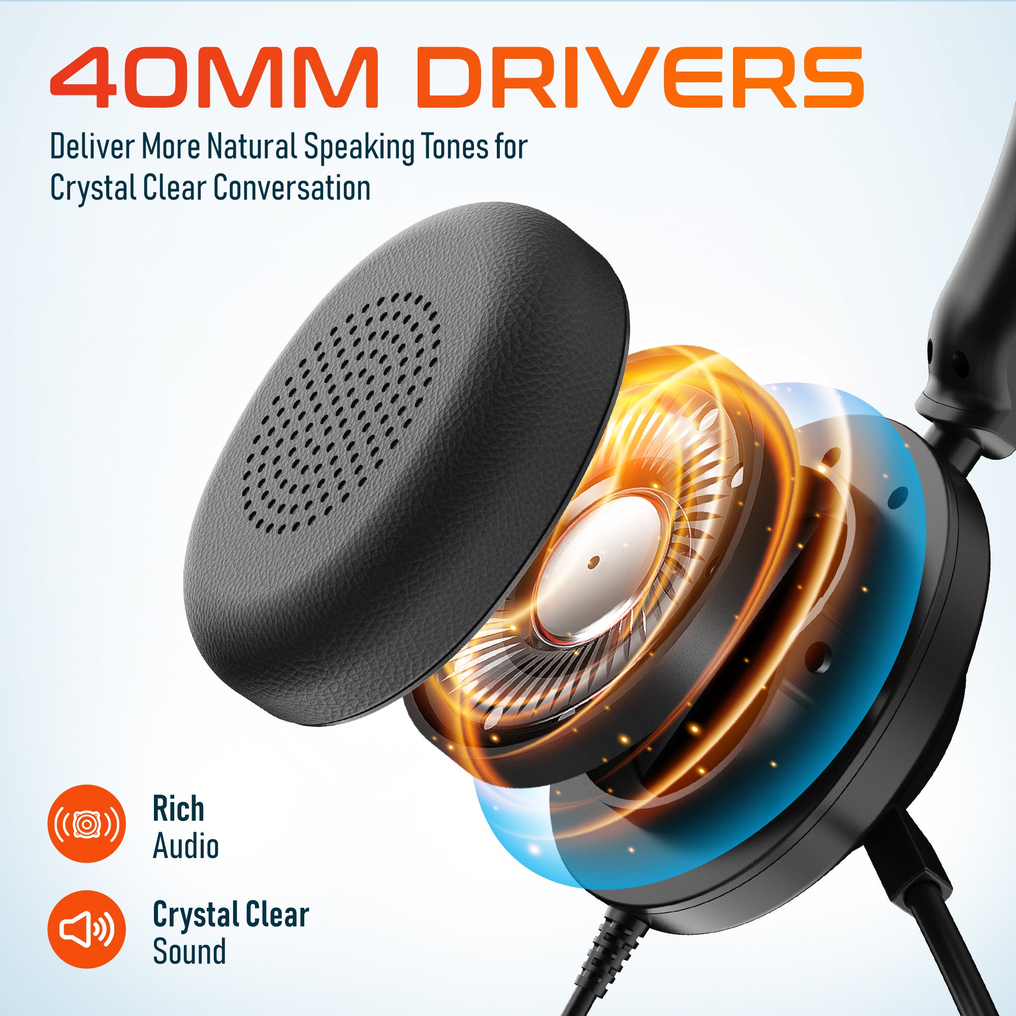 Delton 32Y Stereo USB-A Headset + USB-C Adapter