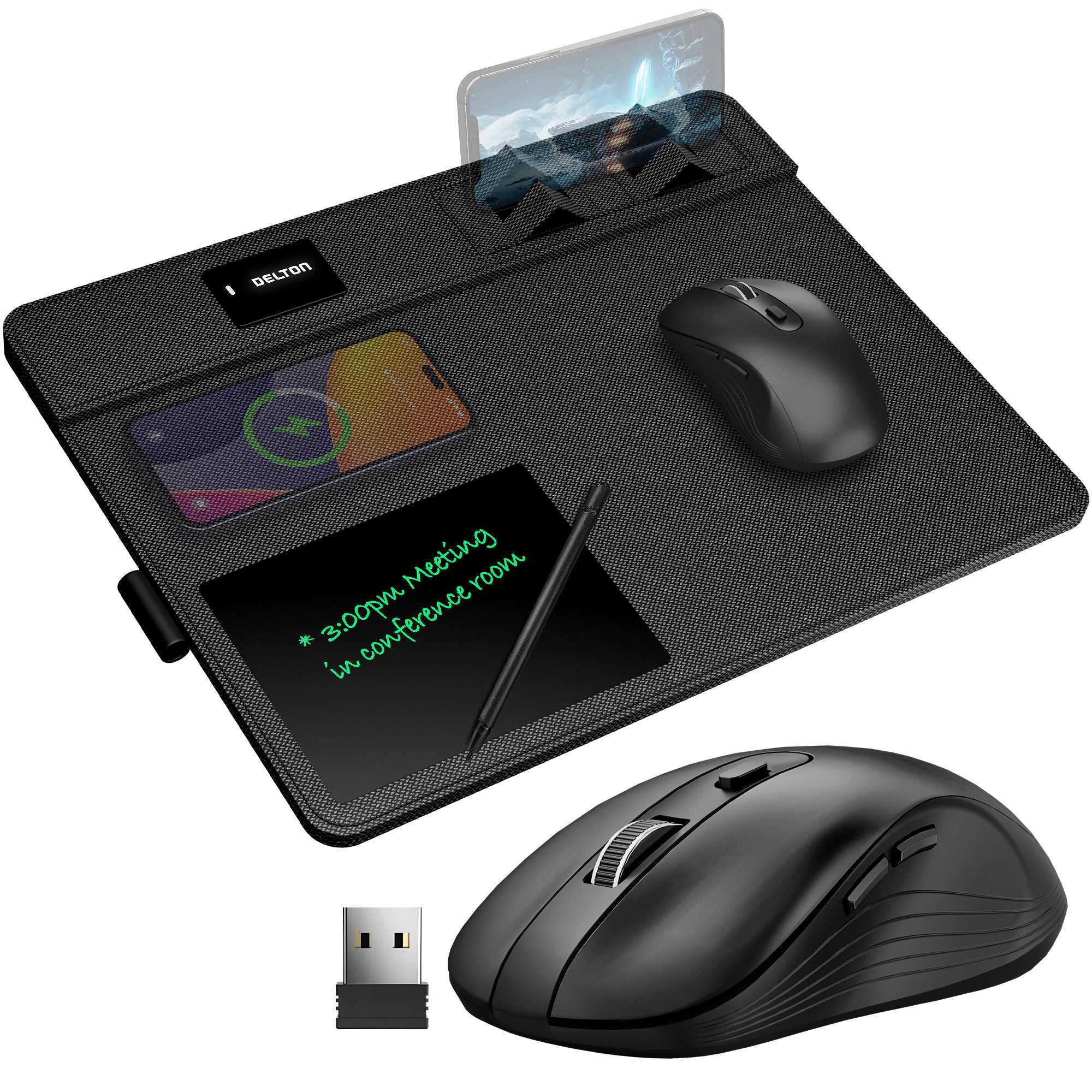 Delton S8/D101 Wireless Mouse and Non-Skid Mouse Pad