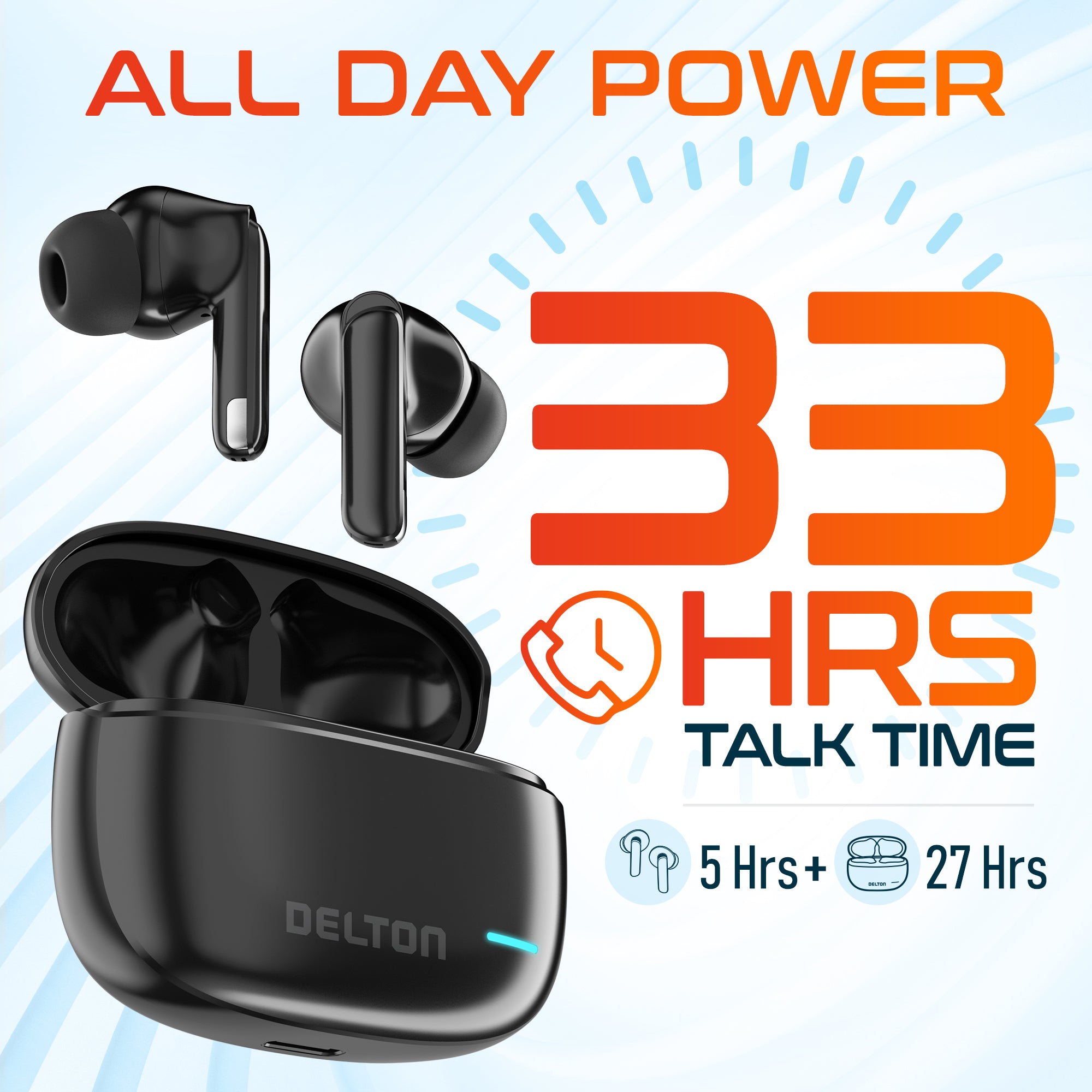 Delton T70 Wireless Noise Canceling Bluetooth Computer Earbuds Headset with Dongle