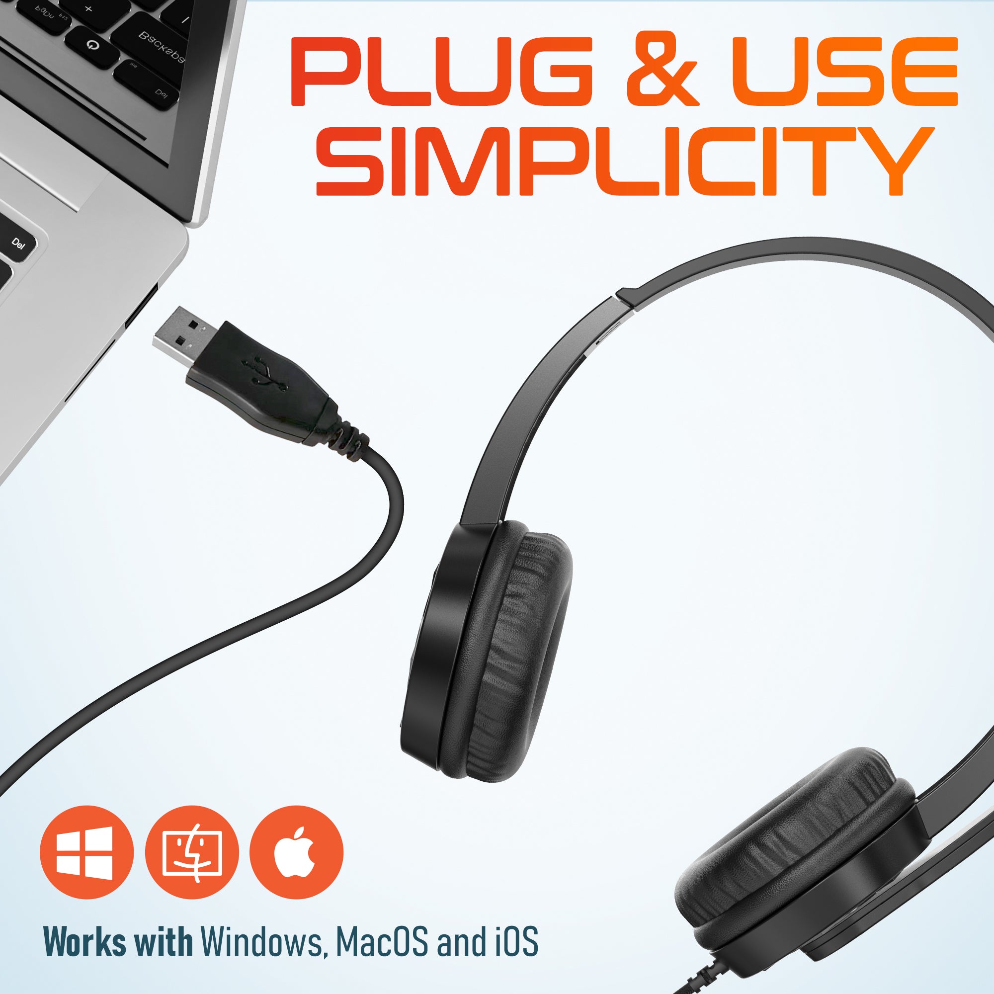 Delton 12Y USB-A Computer Headset