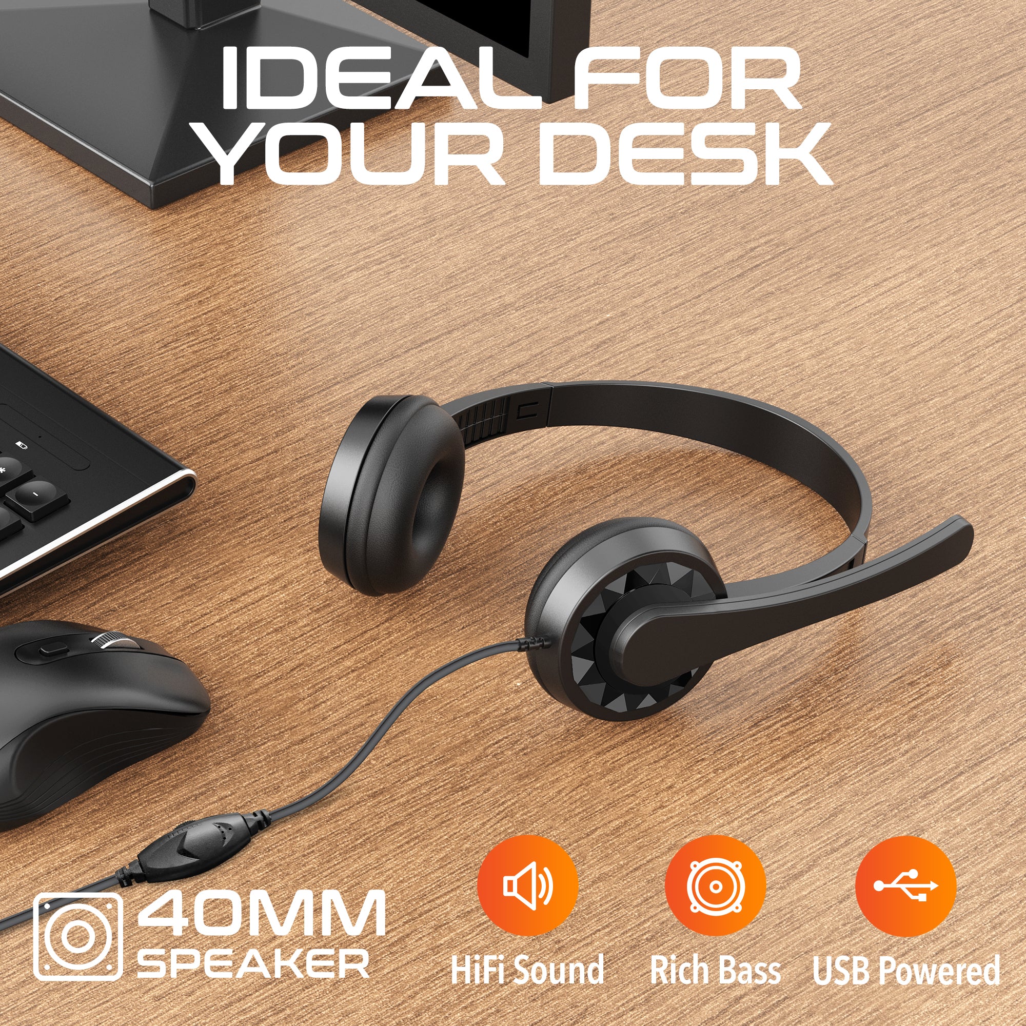 Delton 12Y USB-A Computer Headset