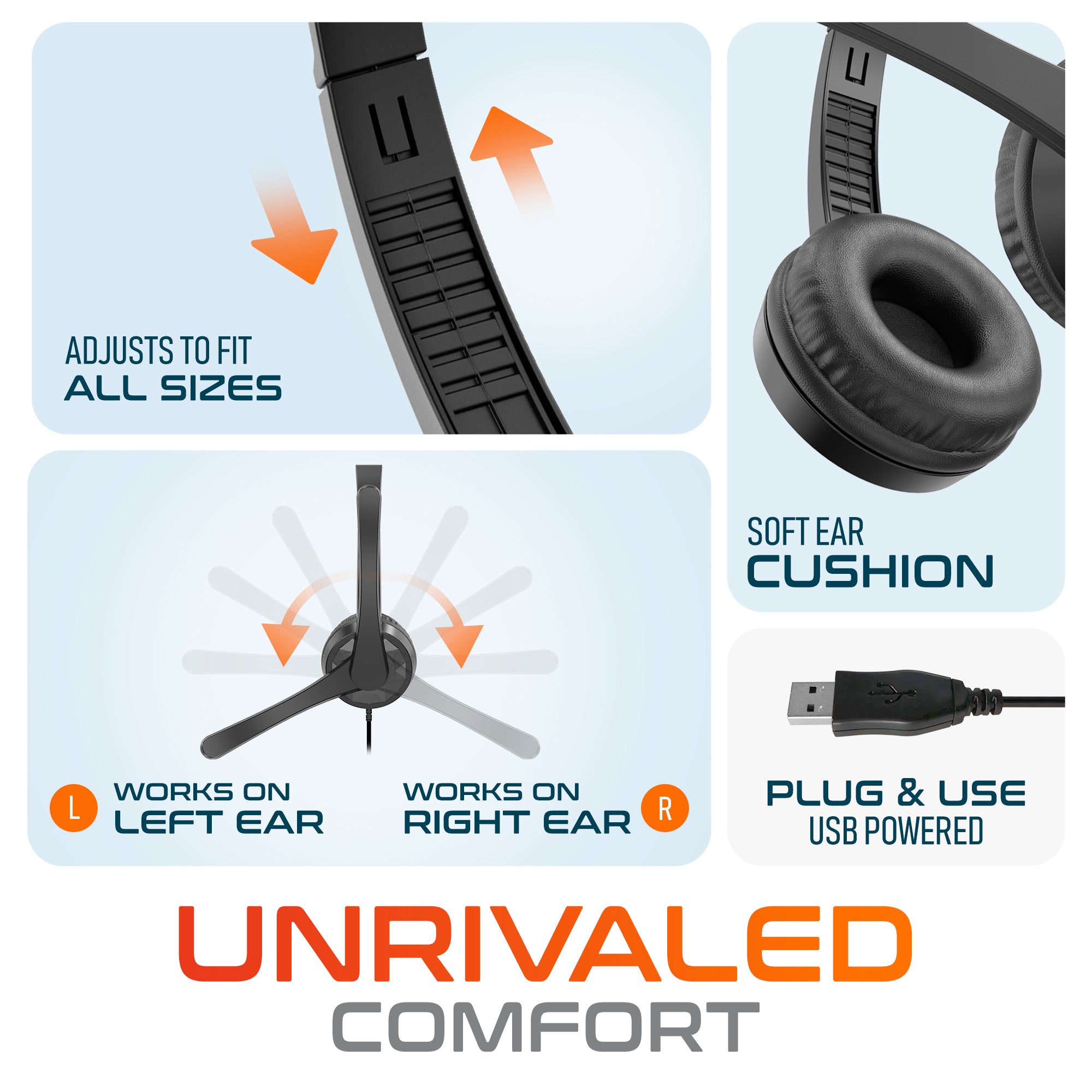 Delton 12Y USB-A Computer Headset
