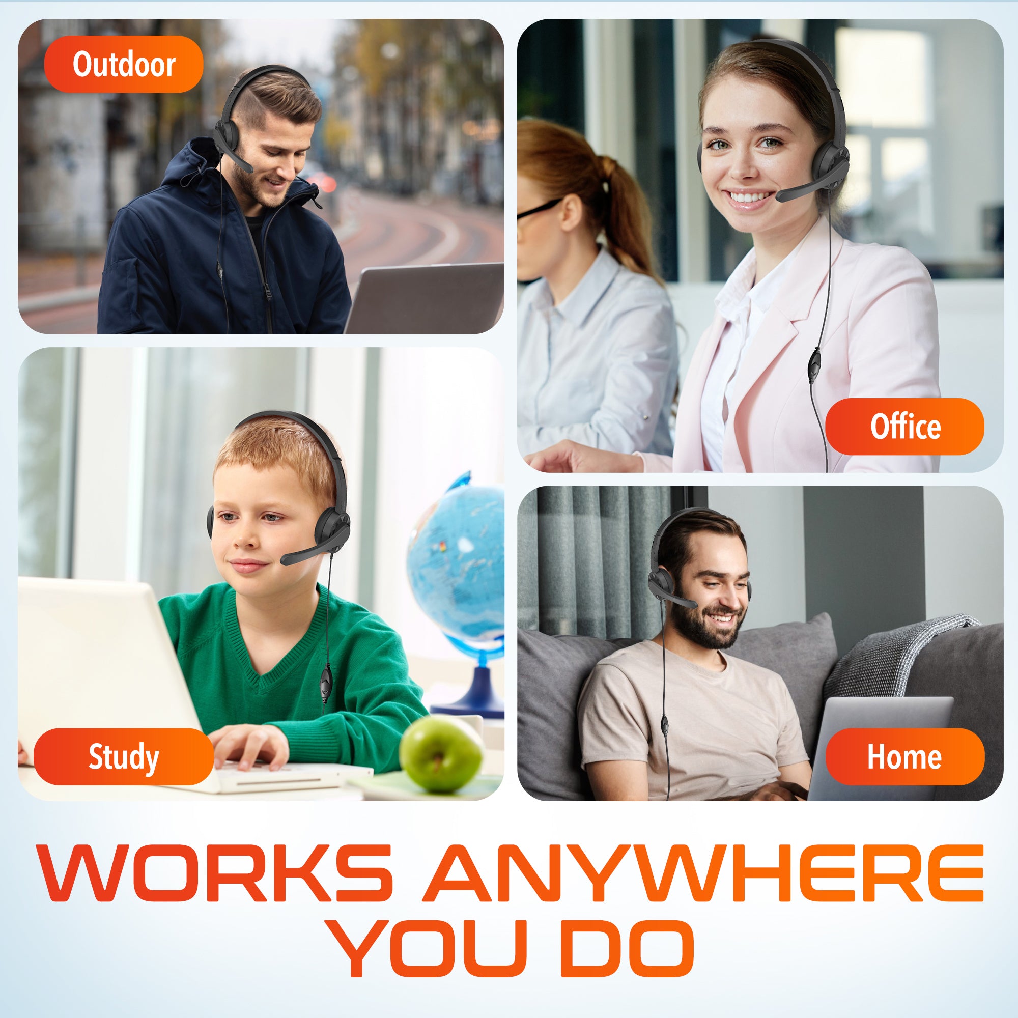 Delton 12Y USB-A Computer Headset