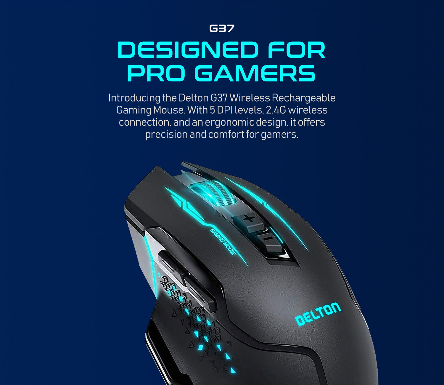 Delton G37 Wireless Rechargeable Gaming Mouse