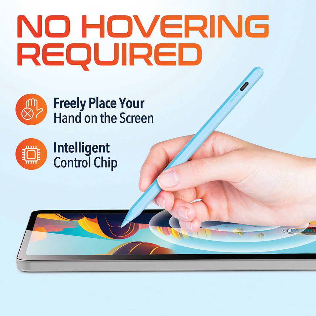 Delton AP7 Bluetooth Stylus Pen with Palm Rejection and Tilt Precision, Blue