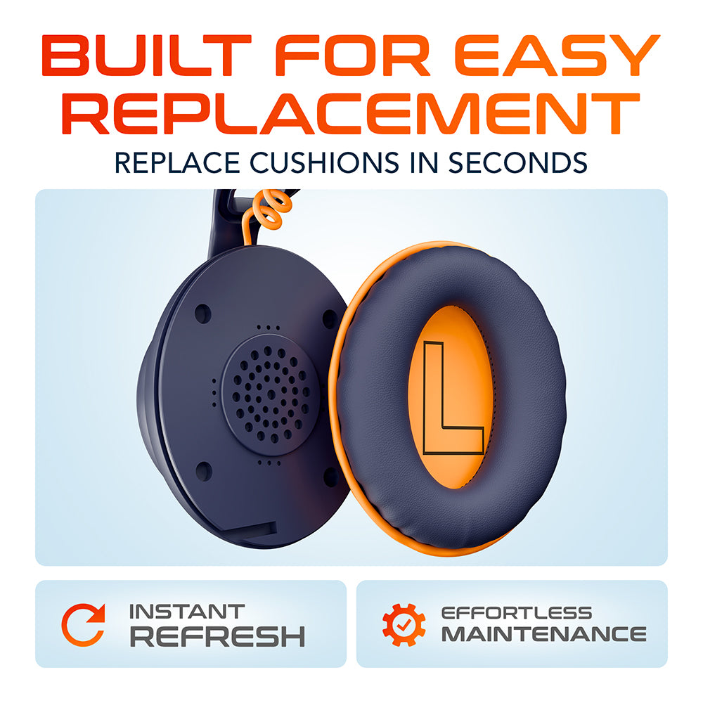 Delton Ascent Replacement Ear Cushions for Kids Computer Headset Headphones