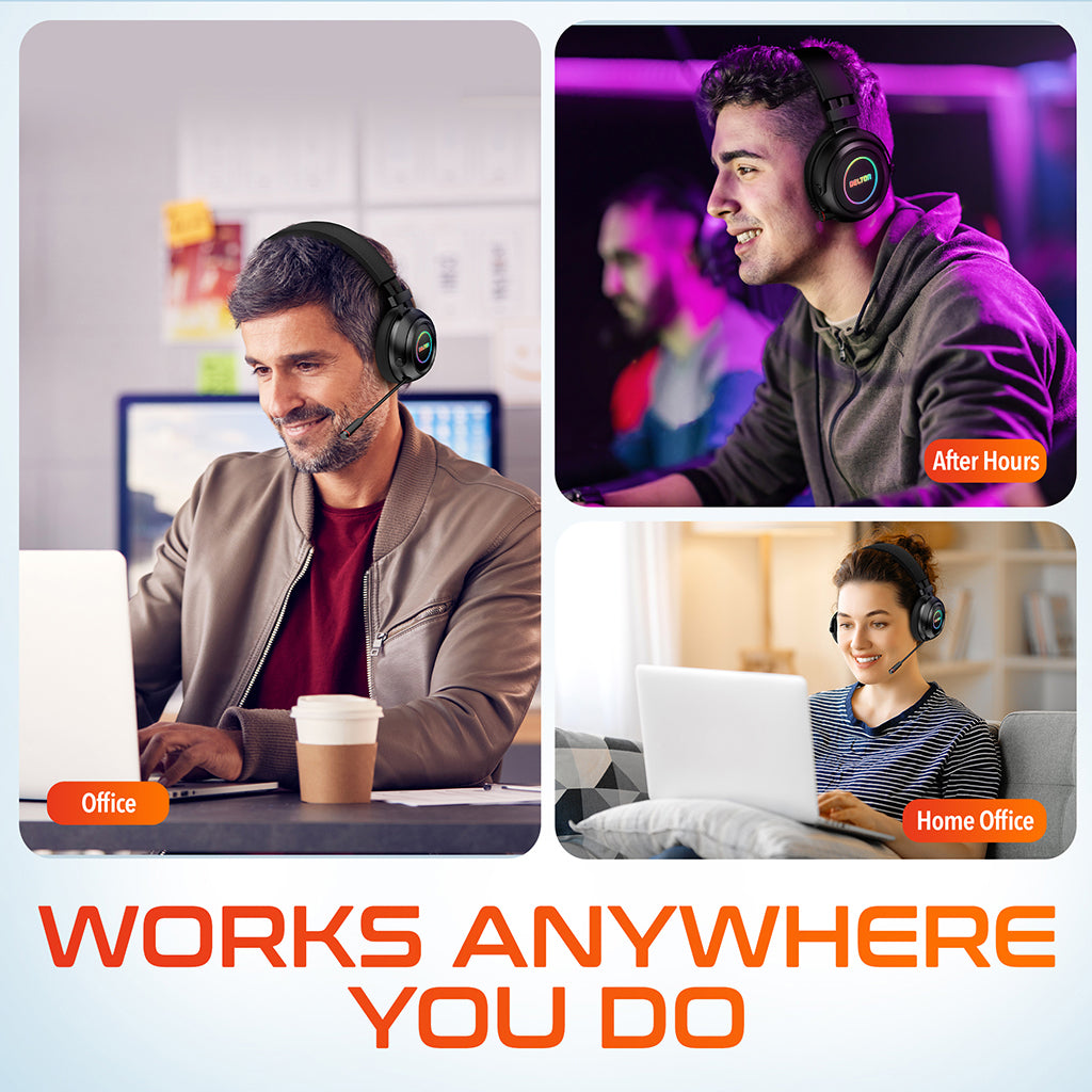 Delton G520 Wireless Bluetooth Noise Canceling Over-Ear Headphones