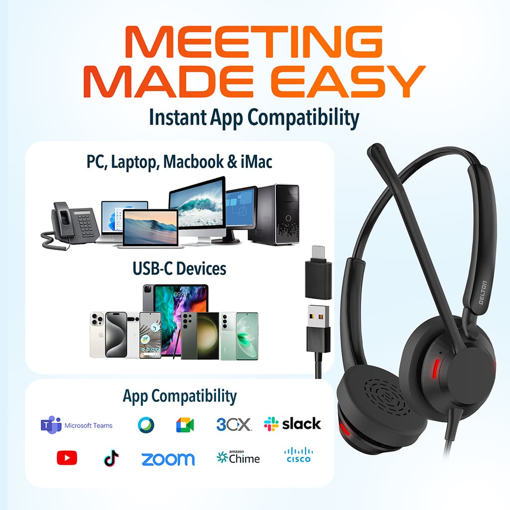 Delton 62Y On-Ear Noise-Cancelling Computer Headset