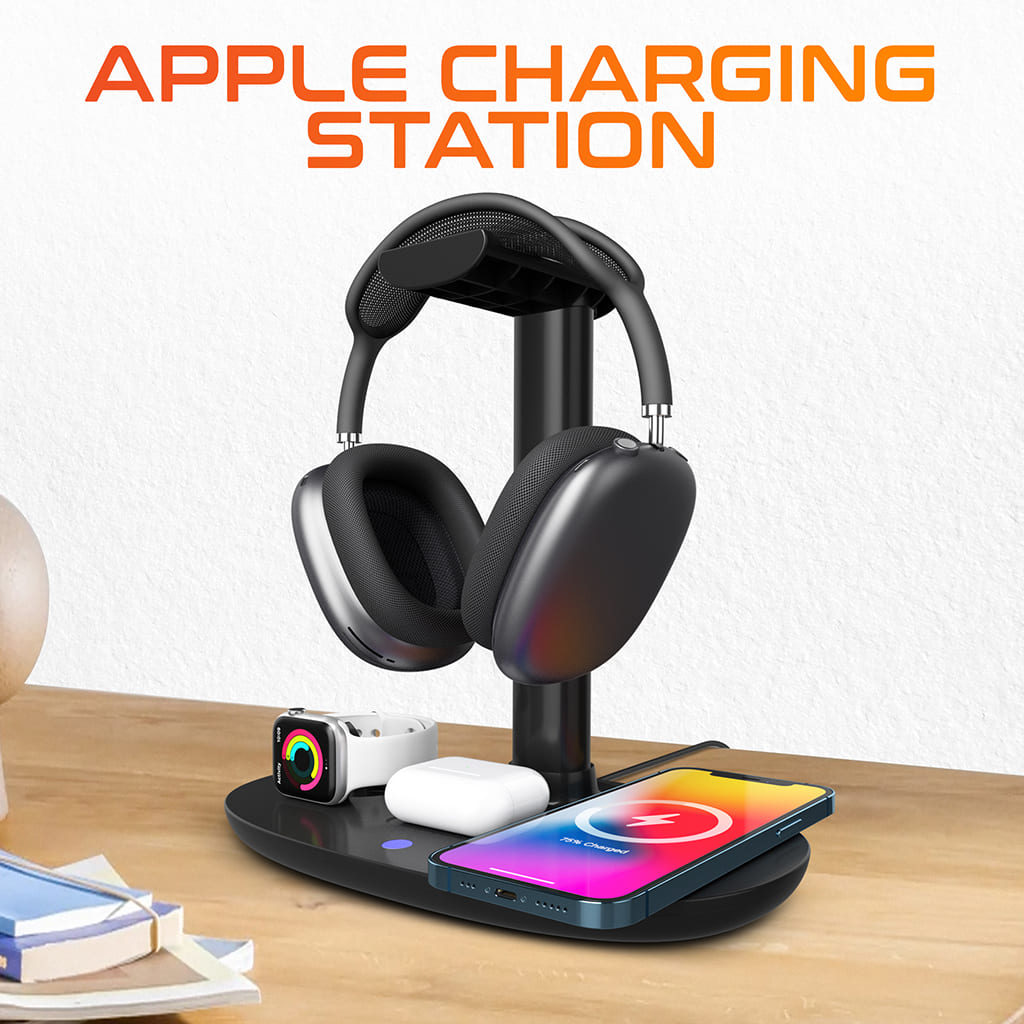 Delton HS1 Headset Stand with Wireless Charging