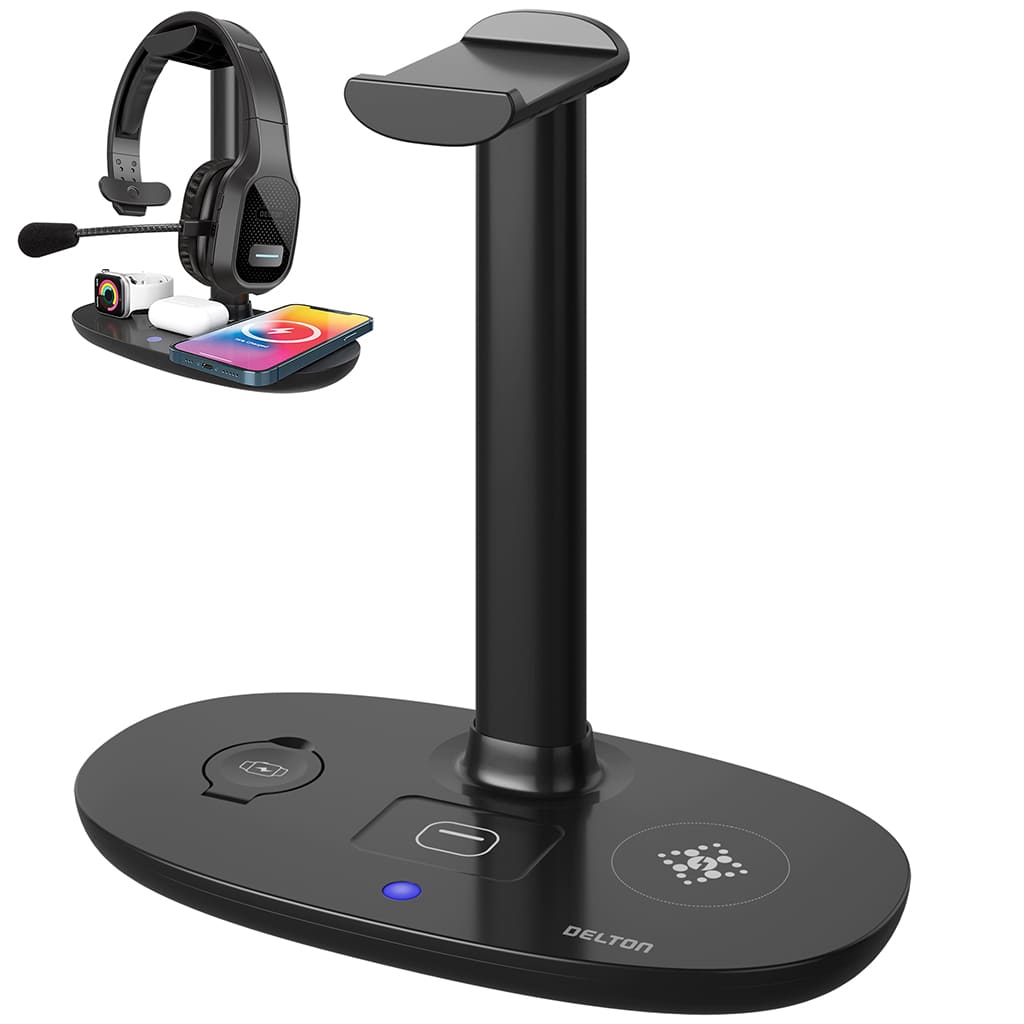 Delton HS1 Headset Stand with Wireless Charging
