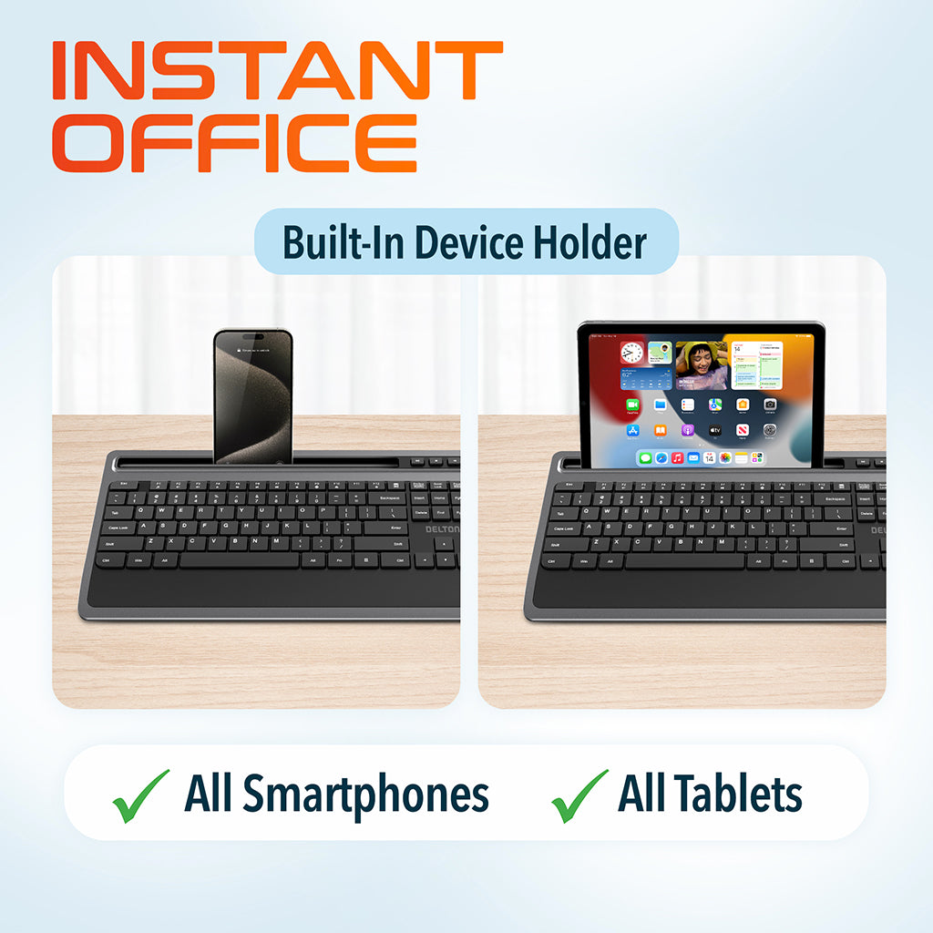 Delton T42 Wireless Keyboard with Tablet Holder