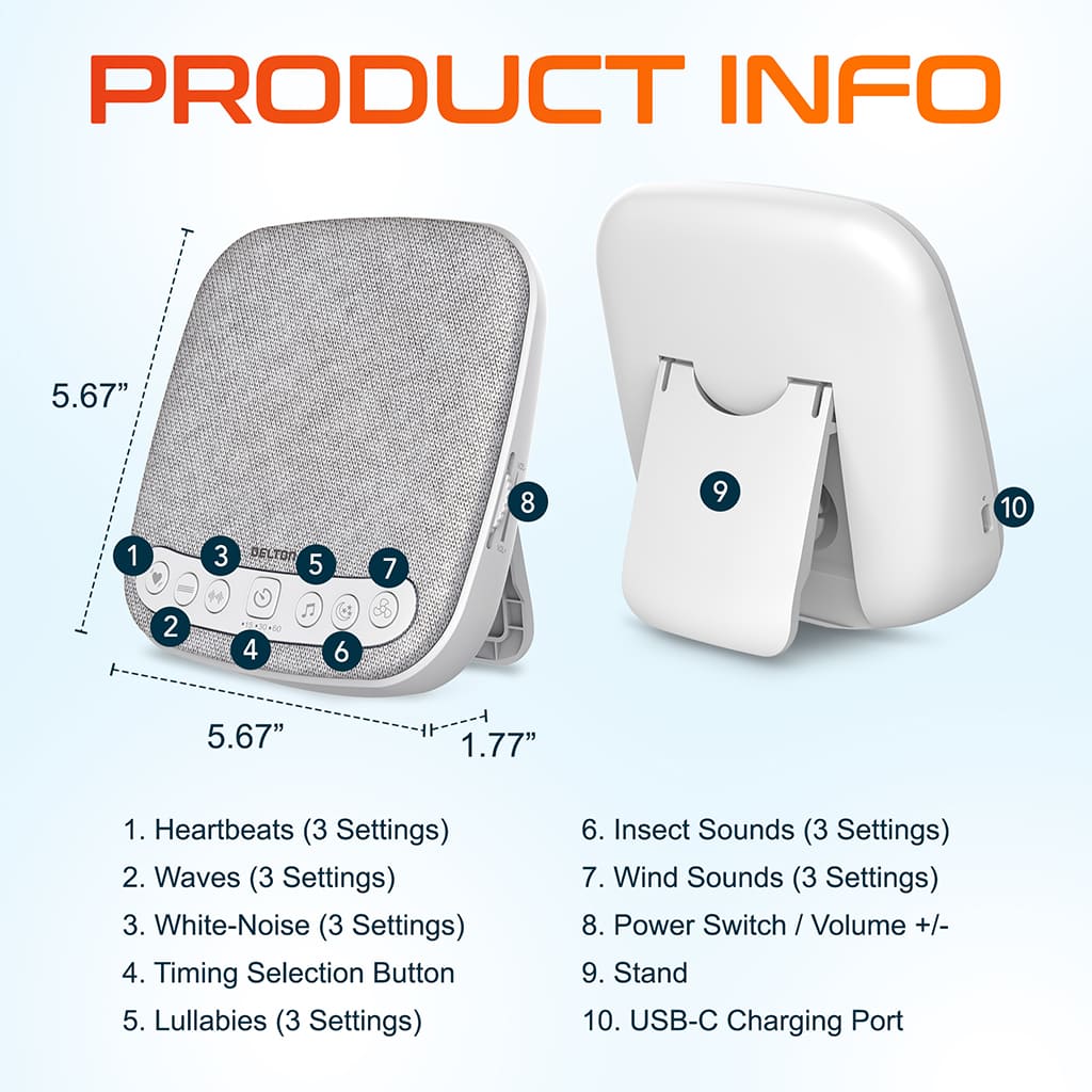 Delton WN9 Portable White Noise Sound Machine