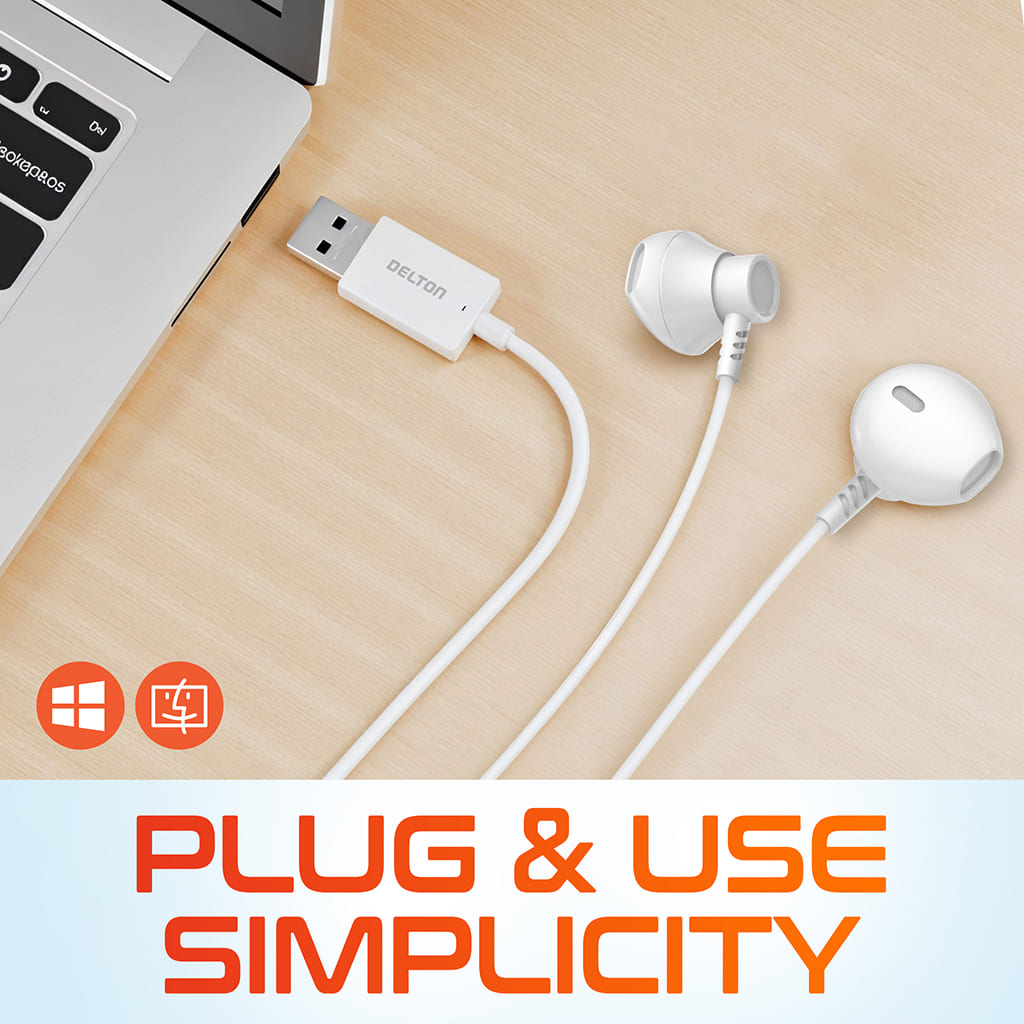 Delton 10E USB Wired Computer Headset/Headphone