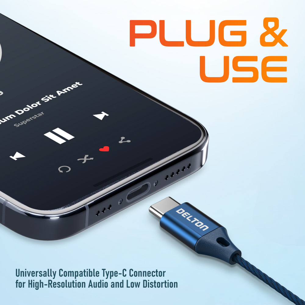 Delton 18EC USB-C Wired Computer Headset/Headphones