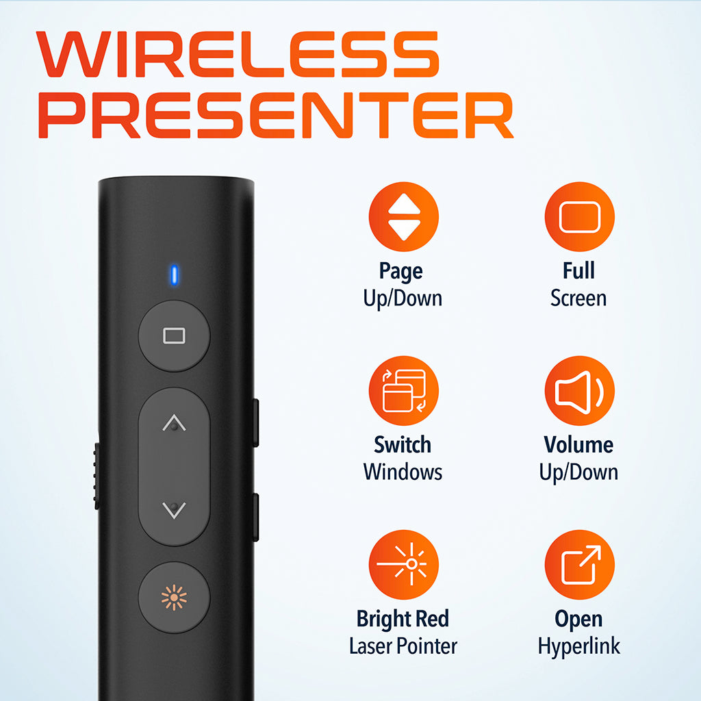 Delton LP21 Wireless Presentation Remote with Laser Pointer