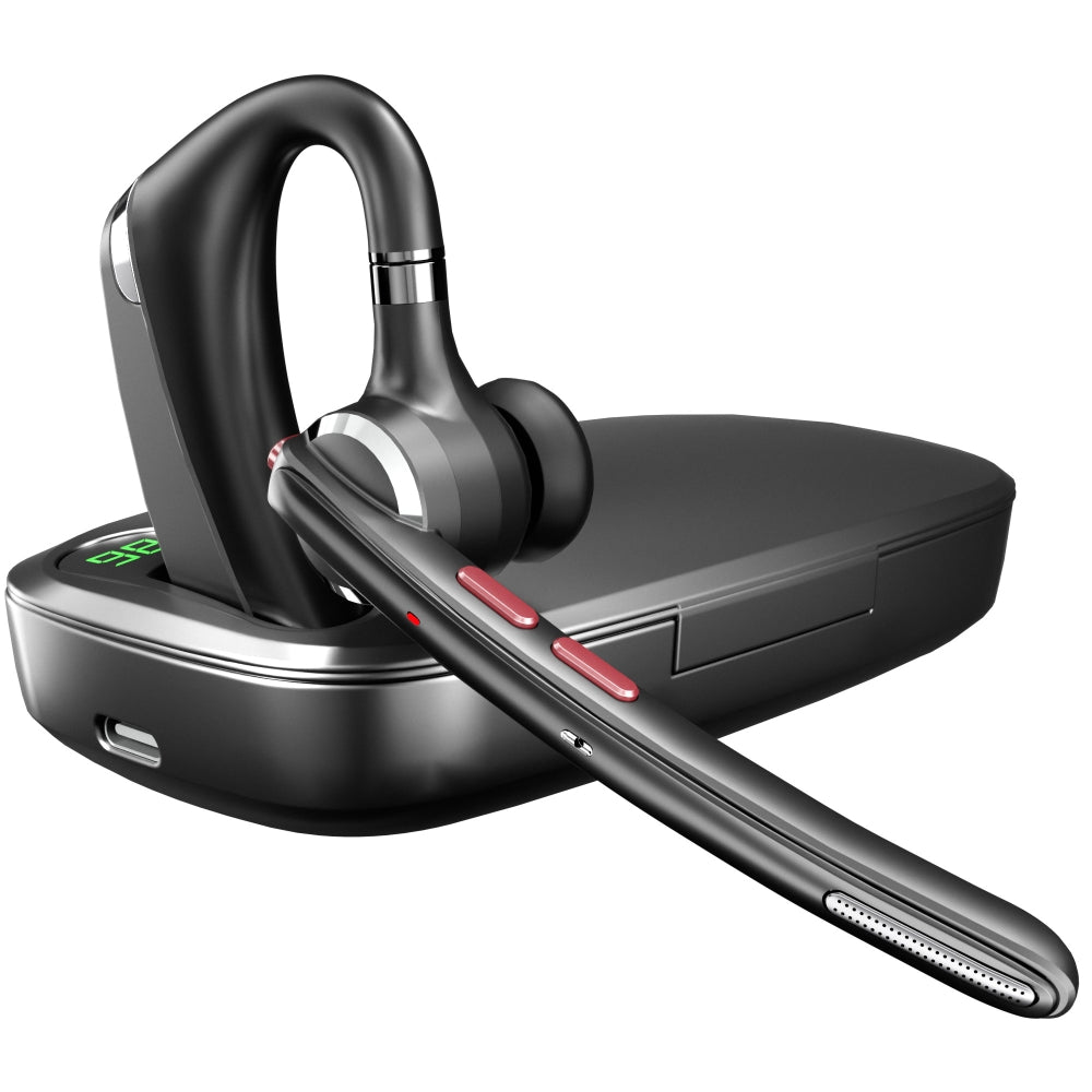 Delton 95X Wireless Noise Canceling MS Team Bluetooth Mono Headset & Charging Case, Black