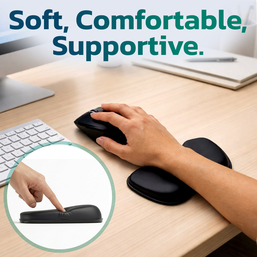 Purely E280 Ergonomic Memory Foam Mouse Wrist Rest, Compact Non-Slip Design