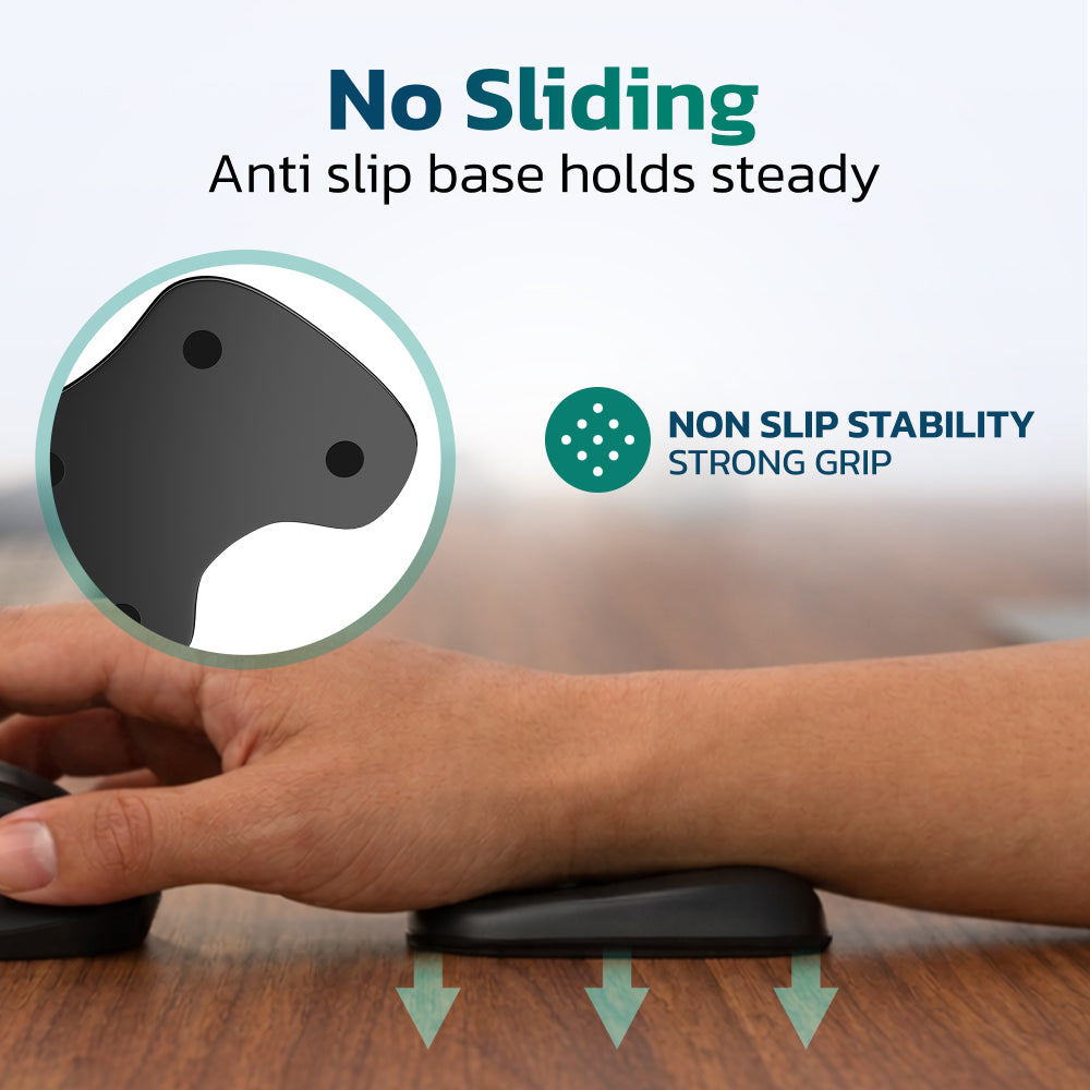 Purely E280 Ergonomic Memory Foam Mouse Wrist Rest, Compact Non-Slip Design
