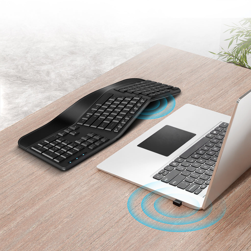 Delton KB200 & S12 Wireless Ergonomic Keyboard & Mouse Combo