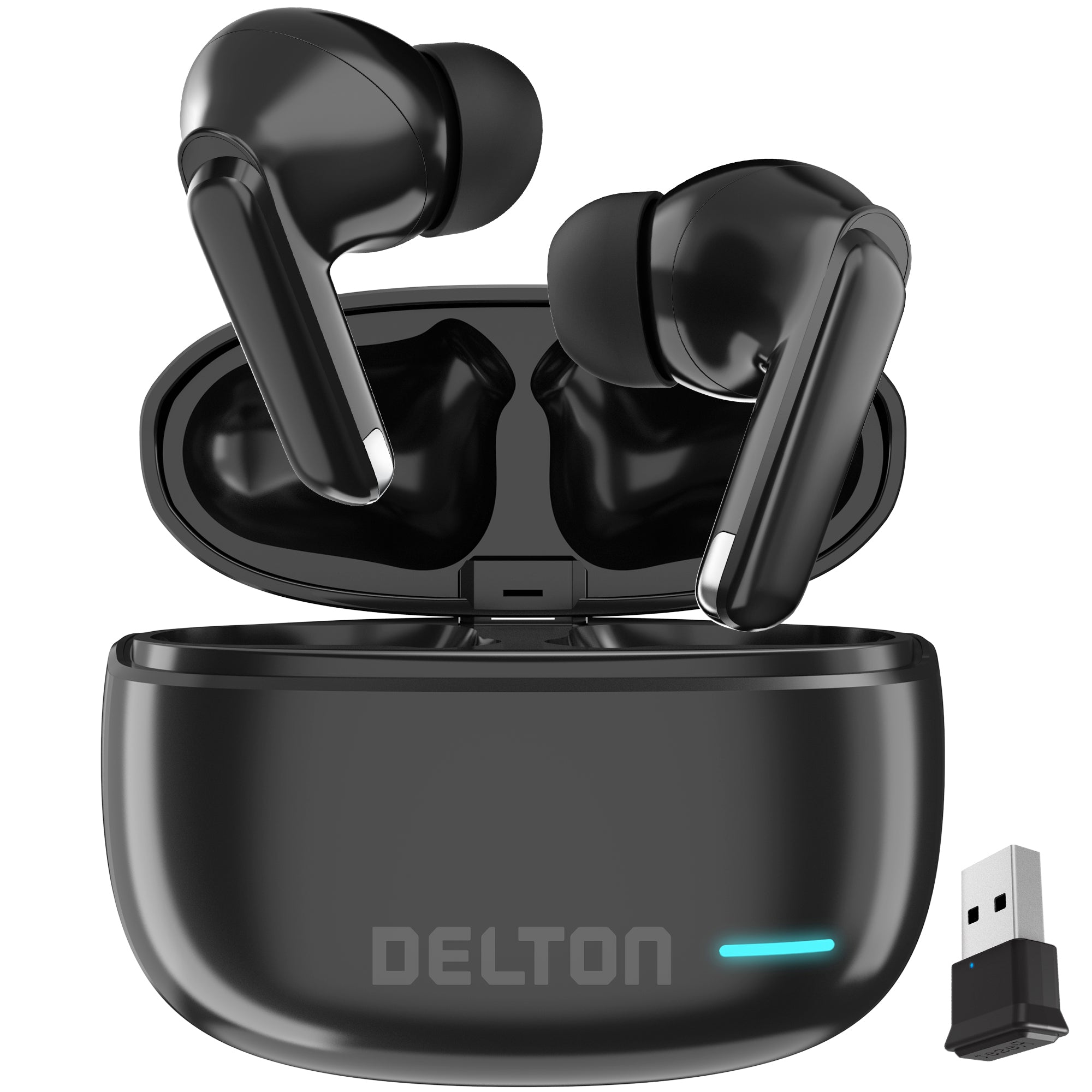 Delton T70 Wireless Noise Canceling Bluetooth Computer Earbuds Headset with Dongle